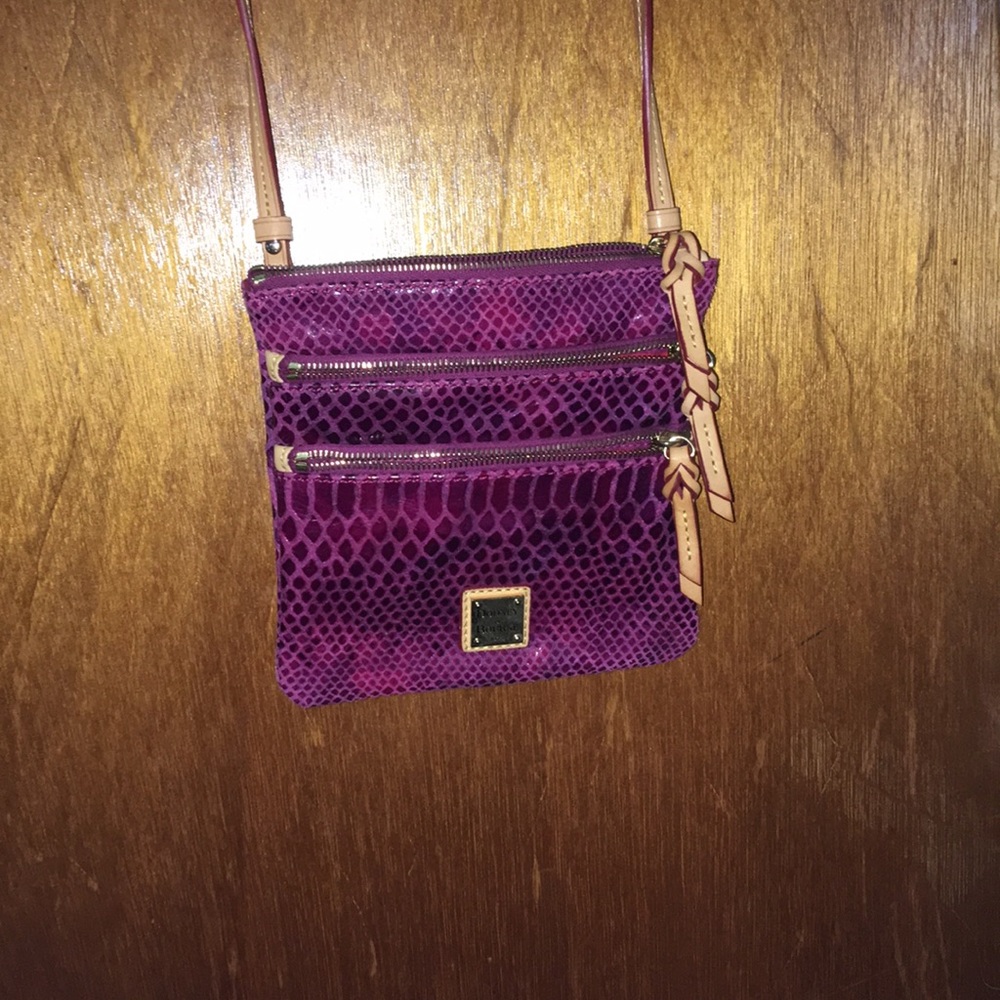 Fuscia Pink and Purple Dooney&Bourke Crossbody Bag